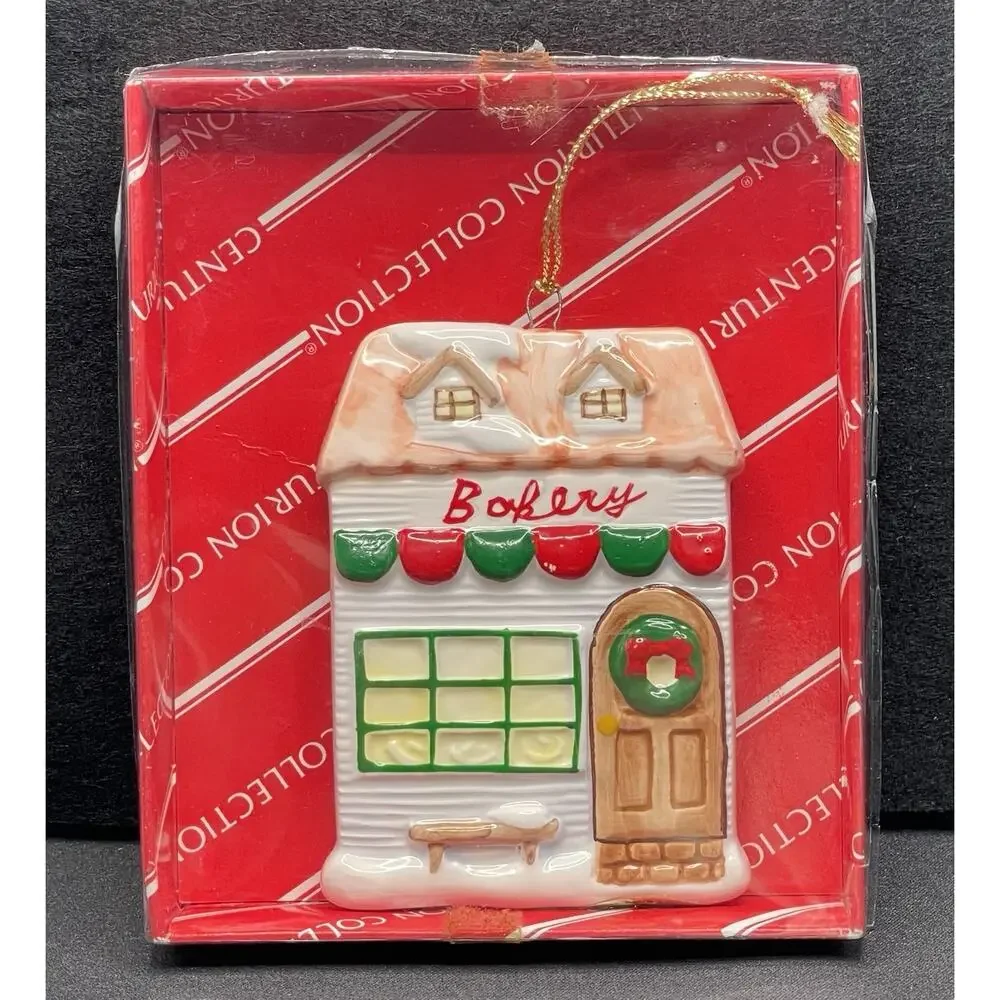 Russ Berrie Christmas Ornament Glazed Bisque Dillards Style 9371G‎ Bakery